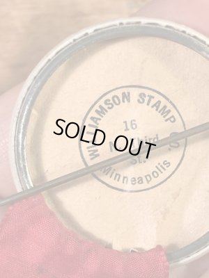 ユニバーシティ物のフットボールイベントの30’sヴィンテージ缶バッチ