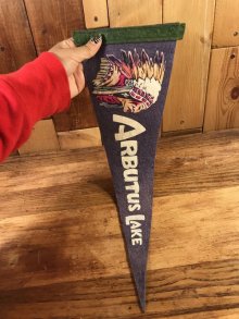 他の写真3: Arbutus Lake “Indian” Souvenir Pennant　インディアン　ビンテージ　ペナント　スーベニア　50〜60年代