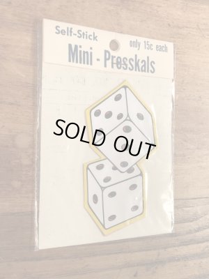 Impko社製のサイコロの60年代ビンテージステッカー