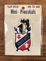 Impko Self Stick “Knights” Mini Presskals Sticker　ナイト　ビンテージ　ステッカー　デカール　60年代