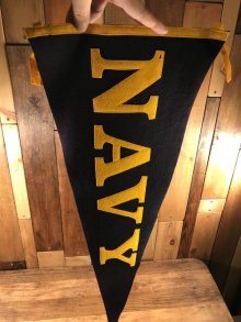 他の写真3: “Navy” University Felt Pennant　USネイビー　ビンテージ　ペナント　ユニバーシティ　フェルト　30〜40年代