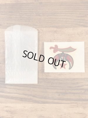 Baxter Lane社製のシュライナーの60年代ビンテージ水張りステッカー