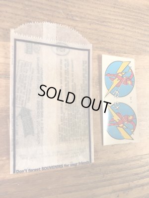 Impko社製の稲妻に乗ったデビルの60年代ビンテージ水張りステッカー