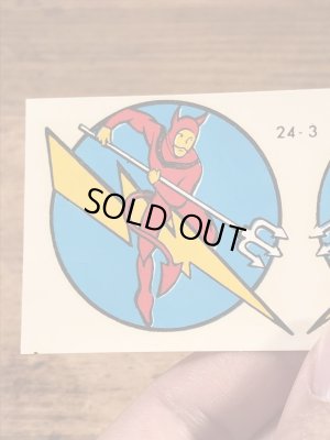 Impko社製の稲妻に乗ったデビルの60年代ビンテージ水張りステッカー