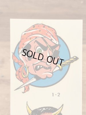 Impko社製のパイレーツ＆デビルの60年代ビンテージ水張りステッカー