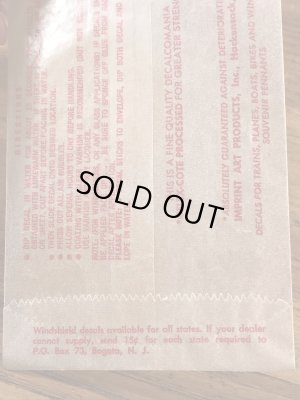 Impko社製のコウモリの60’sヴィンテージウォータースライドデカール