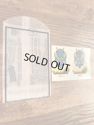 Impko社製のデビルの60年代ビンテージ水張りステッカー