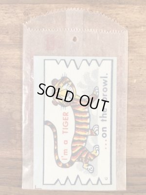 Impko社製のI'm a Tigerの60年代ビンテージ水張りステッカー