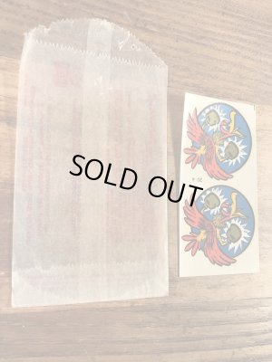 Impko社製の鳥の60年代ビンテージ水張りステッカー