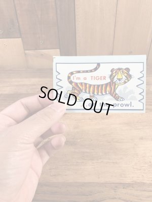 Impko社製のI'm a Tigerの60年代ビンテージ水張りステッカー