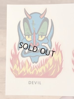 Impko社製のデビルの60年代ビンテージ水張りステッカー