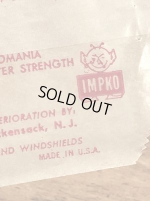 Impko社製のファイヤーの60年代ビンテージ水張りステッカー