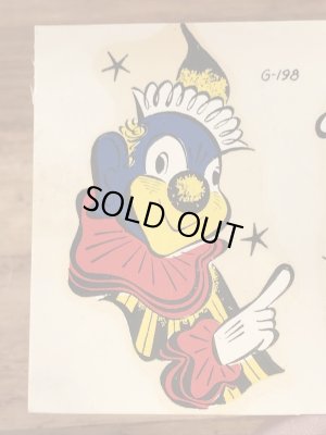 Impko社製のピエロの60年代ビンテージ水張りステッカー