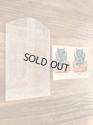 Impko社製のデビルの60年代ビンテージ水張りステッカー