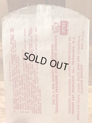 Impko社製のファイヤーの60年代ビンテージ水張りステッカー