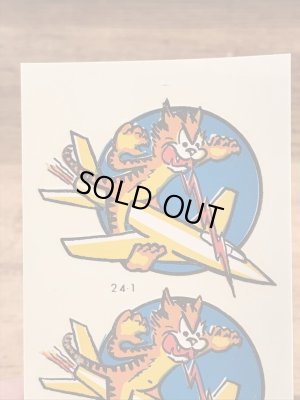 Impko社製の稲妻キャットの60年代ビンテージ水張りステッカー