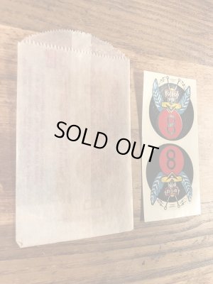 Impko社製の8ボールバグの60年代ビンテージ水張りステッカー