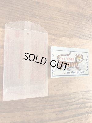 Impko社製のタイガーの60年代ビンテージ水張りステッカー