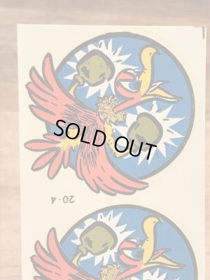 Impko社製の鳥の60年代ビンテージ水張りステッカー