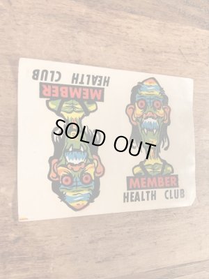 Impko社製のメンバーヘルスクラブの60年代ビンテージ水張りステッカー