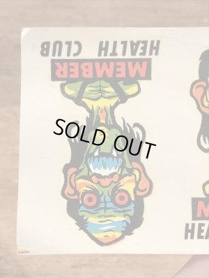 Impko社製のメンバーヘルスクラブの60年代ビンテージ水張りステッカー