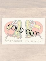 Impko “Fly By Night” Water Slide Decal　ハゲタカ　ビンテージ　水張りステッカー　ウォータースライドデカール　60年代