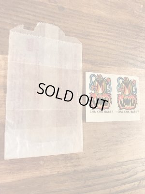 Impko社製のチャチャベイブの60年代ビンテージ水張りステッカー