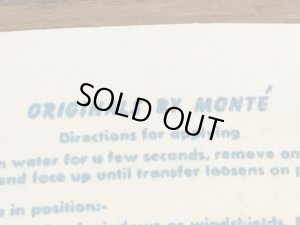 Monte社製のWMシェイクスピアの50年代ビンテージ水張りステッカー