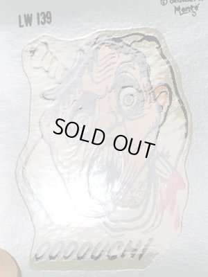 Monte社製のアアアアウチの50年代ビンテージ水張りステッカー