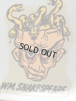 Monte社製のWMシェイクスピアの50年代ビンテージ水張りステッカー