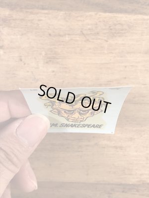 Monte社製のWMシェイクスピアの50年代ビンテージ水張りステッカー