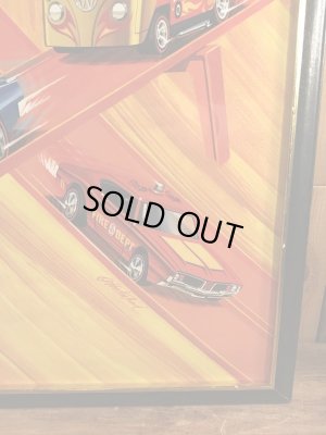 Hot Wheelsのレッドラインの60〜70’sヴィンテージ額縁ポスター