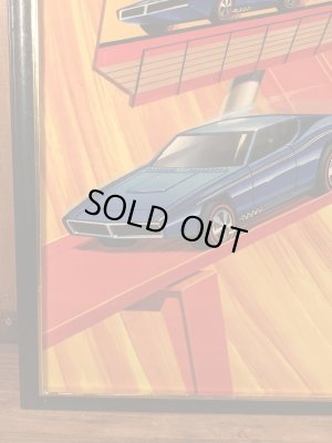 ホットウィールのレッドラインの60〜70年代ビンテージ額縁ポスター