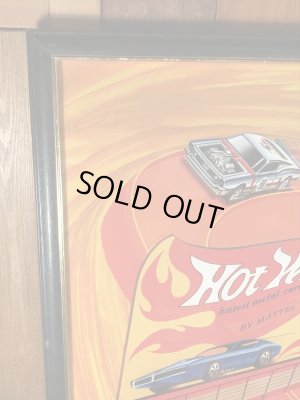 ホットウィールのレッドラインの60〜70年代ビンテージ額縁ポスター