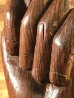 フィグサインの木彫りの70年代ビンテージ置物