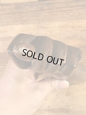 フィグサインの木彫りの70年代ビンテージ置物