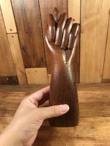 他の写真3: Fig Hand Sign Wooden Figurine　フィグサイン　ビンテージ　置物　木彫り　70年代