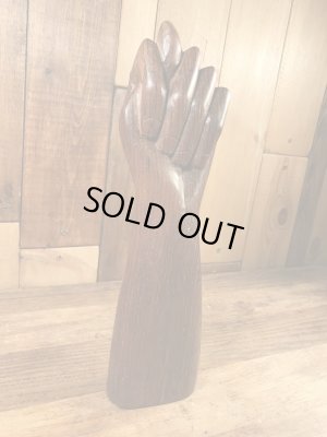 フィグサインの木彫りの70年代ビンテージ置物