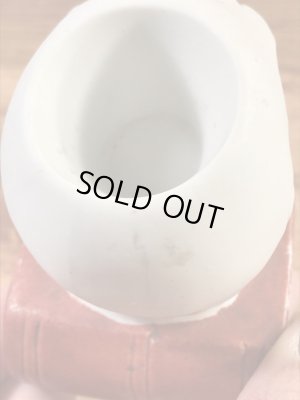 スカルオンブックの陶器製の50年代ビンテージマッチホルダー