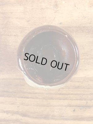 スカルの陶器製の50年代ビンテージショットグラス