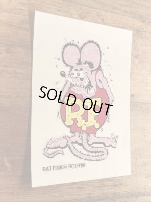 ラットフィンクのビニール製の80年代ビンテージステッカー