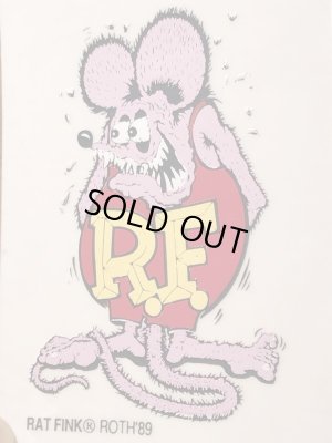 ラットフィンクのビニール製の80年代ビンテージステッカー