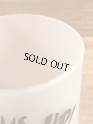 ウッドペッカーのすりガラスの60’sヴィンテージガラスコップ