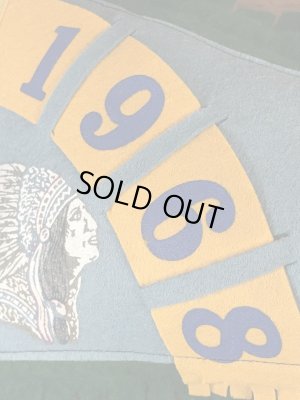 スーベニア物のペナントの60’s〜ヴィンテージピロークッション