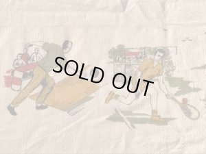 Chatham社製のスポーツ柄の50年代ビンテージブランケット