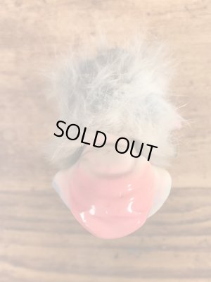 ハゲタカの陶器製の60年代ビンテージ首振り人形