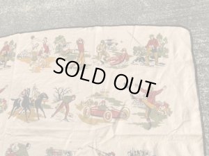 Chatham社製のスポーツ柄の50年代ビンテージブランケット