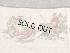 Chatham社製のスポーツ柄の50年代ビンテージブランケット