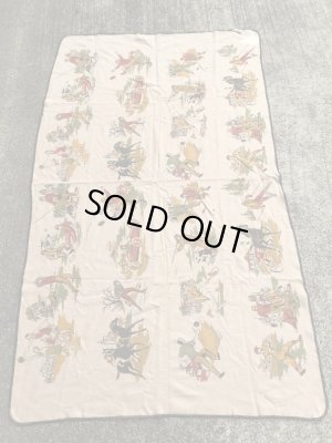 Chatham社製のスポーツ柄の50年代ビンテージブランケット