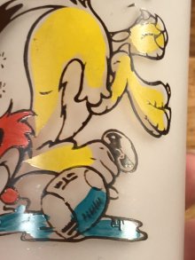 他の写真2: “Bottoms Up!” Woodpecker Bird Frosted Glass　ウッドペッカー　ビンテージ　グラス　すりガラス　60年代